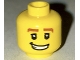 Part No: 3626pb0510  Name: Minifigure, Head Male Thick Reddish Brown Eyebrows, White Pupils and Lopsided Grin with Teeth Pattern