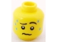 Part No: 3626pb0516  Name: Minifigure, Head Male Wrinkled Mouth and Sweat Drops Pattern