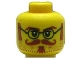 Part No: 3626pb0531  Name: Minifigure, Head Glasses with Brown Sideburns, Moustache and White Pupils Pattern