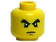 Part No: 3626pb0532  Name: Minifigure, Head Black Bushy Eyebrows, Lower Eyelids, Medium Nougat Chin Dimple, Stern Pattern