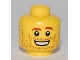 Part No: 3626pb0538  Name: Minifigure, Head Male Brown Eyebrows, Open Mouth Smile, Stubble, White Pupils Pattern