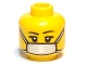 Part No: 3626pb0657  Name: Minifigure, Head Female Black Eyebrows, Eyelashes, White Surgical Mask Pattern