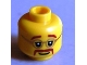 Part No: 3626pb0691  Name: Minifigure, Head Glasses with Brown Moustache and Eyebrows Pattern