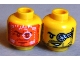 Part No: 3626pb0698  Name: Minifigure, Head Dual Sided Beard Stubble, Orange Head-Up Display (HUD) / Helmet Scope Pattern