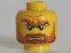Part No: 3626pb0764  Name: Minifigure, Head Beard Dark Orange, Bushy Eyebrows, Wrinkles Pattern (Jack McHammer)