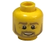 Part No: 3626pb0849a  Name: Minifigure, Head Dark Tan Eyebrows, Moustache and Angular Beard, Lower Eyelids, Medium Nougat Wrinkles, Lopsided Open Mouth Smile with Teeth Pattern