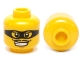 Part No: 3626pb0856  Name: Minifigure, Head Male Black Eye Mask Black with Eye Holes and Thin Moustache Pattern