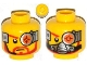 Part No: 3626pb0964  Name: Minifigure, Head Dual Sided Cyborg Eyepiece, Beard, Determined / Breathing Apparatus Pattern