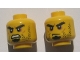 Part No: 3626pb0979  Name: Minifigure, Head Dual Sided Beard Stubble, Black Goatee, Bushy Eyebrows, Grim Mouth with Teeth / Closed Mouth Pattern