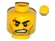 Part No: 3626pb0990  Name: Minifigure, Head Beard Stubble, Scars over Right Eyebrow and Mouth, Angry Pattern