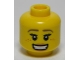 Part No: 3626pb0994  Name: Minifigure, Head Female Dark Tan Eyebrows, Freckles, Eyeleashes, Peach Lips, Open Mouth Smile Pattern