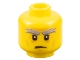 Part No: 3626pb1040  Name: Minifigure, Head Male Bushy Gray Eyebrows, Wrinkles, Scowl Pattern (Sensei Garmadon)