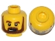 Part No: 3626pb1082 Name: Minifigure, Head Beard Brown, Bushy Eyebrows, Lines under Eyes, Open Mouth Pattern Part No: 3626pb1082 Name: Minifigure, Head Beard Brown, Bushy Eyebrows, Lines under Eyes, Open Mouth Pattern