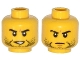 Part No: 3626pb1150  Name: Minifigure, Head Dual Sided Beard Stubble, Black Eyebrows, Determined, Open Mouth / Mouth Closed, Scar on Right Eyebrow Pattern