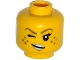 Part No: 3626pb1178  Name: Minifigure, Head Female with Silver Lips, Freckles and Wink Pattern