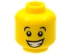 Part No: 3626pb1180  Name: Minifigure, Head Black Arched Eyebrows, Large Open Mouth Smile with Teeth Pattern