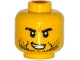 Part No: 3626pb1330  Name: Minifigure, Head Beard Stubble, Black Eyebrows, Scar on Right Eyebrow, Open Mouth with Teeth Pattern