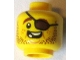 Part No: 3626pb1331  Name: Minifigure, Head Beard Brown Stubble, Eye Patch, Open Grin, Missing Teeth Pattern