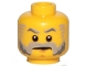 Part No: 3626pb1335  Name: Minifigure, Head Light Bluish Gray and Dark Bluish Gray Eyebrows, Mutton Chops, Moustache, Medium Nougat Chin Dimple Pattern