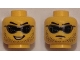 Part No: 3626pb1348  Name: Minifigure, Head Dual Sided Black Digital Sunglasses, Stubble, Crooked Open Mouth Smile / Determined, Closed Mouth Pattern
