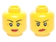 Part No: 3626pb1350 Name: Minifigure, Head Dual Sided Female Black Thin Eyebrows, Single Eyelashes, Beauty Mark, Red Lips, Medium Nougat Wrinkles, Grin / Angry Lopsided Frown with Dimples Pattern Part No: 3626pb1350 Name: Minifigure, Head Dual Sided Female Black Thin Eyebrows, Single Eyelashes, Beauty Mark, Red Lips, Medium Nougat Wrinkles, Grin / Angry Lopsided Frown with Dimples Pattern