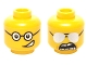 Part No: 3626pb1359  Name: Minifigure, Head Dual Sided Black Glasses, Crooked Smile / Sunglasses, Clenched Teeth Pattern