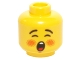 Part No: 3626pb1440  Name: Minifigure, Head Rosy Cheeks, Open Mouth, Black Eyebrows Pattern (Caroler)