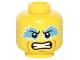 Part No: 3626pb1485  Name: Minifigure, Head Medium Azure Eye Paint, Clenched Teeth Pattern