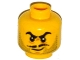 Part No: 3626pb1549  Name: Minifigure, Head Beard Gray Stubble, Black Moustache and Angry Eyebrows, Lines under Eyes, Smirk Pattern