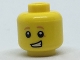 Part No: 3626pb1818  Name: Minifigure, Head Child Dark Orange Eyebrows and Spot under Left Eye, Lopsided Open Grin Pattern