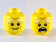 Part No: 3626pb1919  Name: Minifigure, Head Dual Sided White Bushy Eyebrows, Goatee, Wrinkles, Smile / Open Mouth Scared Pattern