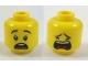 Part No: 3626pb1928  Name: Minifigure, Head Dual Sided Black Eyebrows, Scared / Closed Eyes Crying Pattern