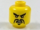 Part No: 3626pb1930  Name: Minifigure, Head Black Angry Eyebrows and Moustache Fu Manchu Pattern