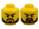 Part No: 3626pb1931  Name: Minifigure, Head Dual Sided Beard Black, Black Eyebrows, Firm / Angry Open Mouth Pattern