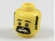 Part No: 3626pb1937  Name: Minifigure, Head Black Eyebrows, Sideburns and Goatee, Scared Pattern