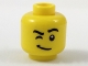 Part No: 3626pb1950 Name: Minifigure, Head Black Eyebrows, Right Eye Wink, Lopsided Grin with Dimple Pattern Part No: 3626pb1950 Name: Minifigure, Head Black Eyebrows, Right Eye Wink, Lopsided Grin with Dimple Pattern