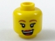 Part No: 3626pb1951  Name: Minifigure, Head Female Dark Orange Eyebrows, Black Eyelashes, Red Lips, Open Mouth Laugh Pattern
