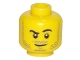 Part No: 3626pb1965 Name: Minifigure, Head Black Eyebrows, Left Raised, Dark Tan Moustache, Mutton Chops and Goatee Stubble, Lopsided Grin Pattern Part No: 3626pb1965 Name: Minifigure, Head Black Eyebrows, Left Raised, Dark Tan Moustache, Mutton Chops and Goatee Stubble, Lopsided Grin Pattern