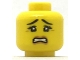 Part No: 3626pb2007  Name: Minifigure, Head Female Black Eyebrows and Eyes with Three Eyelashes, Scared with Gritted Teeth Pattern