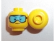 Lego part: Minifigure, Head Glasses with Medium Azure Ski Goggles and Slight Frown Pattern