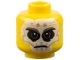 Part No: 3626pb2028  Name: Minifigure, Head White Full Face Skull Tattoo, 4 Silver Stars on Forehead Pattern