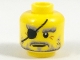 Part No: 3626pb2048  Name: Minifigure, Head Gray Eyebrows and Beard, Black Eye Patch, Dark Orange Crow's Feet Pattern