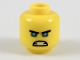 Part No: 3626pb2056 Name: Minifigure, Head Black Straight Eyebrows, Medium Blue Eyes, Angry Scowl with Teeth Pattern Part No: 3626pb2056 Name: Minifigure, Head Black Straight Eyebrows, Medium Blue Eyes, Angry Scowl with Teeth Pattern