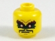 Part No: 3626pb2070  Name: Minifigure, Head Dark Red Bushy Eyebrows, Copper Eyes, Dark Green Eye Paint, Black Thin Moustache, Medium Nougat Chin Dimple, Furrowed Brow, Stern Pattern