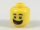 Part No: 3626pb2082  Name: Minifigure, Head Black Eyebrows, Large Open Mouth Smile with Red Tongue Pattern
