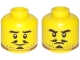 Part No: 3626pb2205  Name: Minifigure, Head Dual Sided Beard Stubble, Thick Eyebrows, Pencil Moustache, Soul Patch, Smile / Frown Pattern