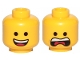 Part No: 3626pb2278  Name: Minifigure, Head Dual Sided Open Smile with Tongue / Open Mouth Scream Pattern (Emmet)