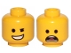 Part No: 3626pb2284  Name: Minifigure, Head Dual Sided Winking Smile / Open Mouth Scared Pattern (Emmet)