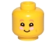 Part No: 3626pb2354  Name: Minifigure, Head Child Dark Pink Eyebrows, Smile and Pink Cheeks Pattern
