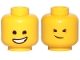 Part No: 3626pb2426  Name: Minifigure, Head Dual Sided Lopsided Smile / Cheerful Pattern (Emmet)